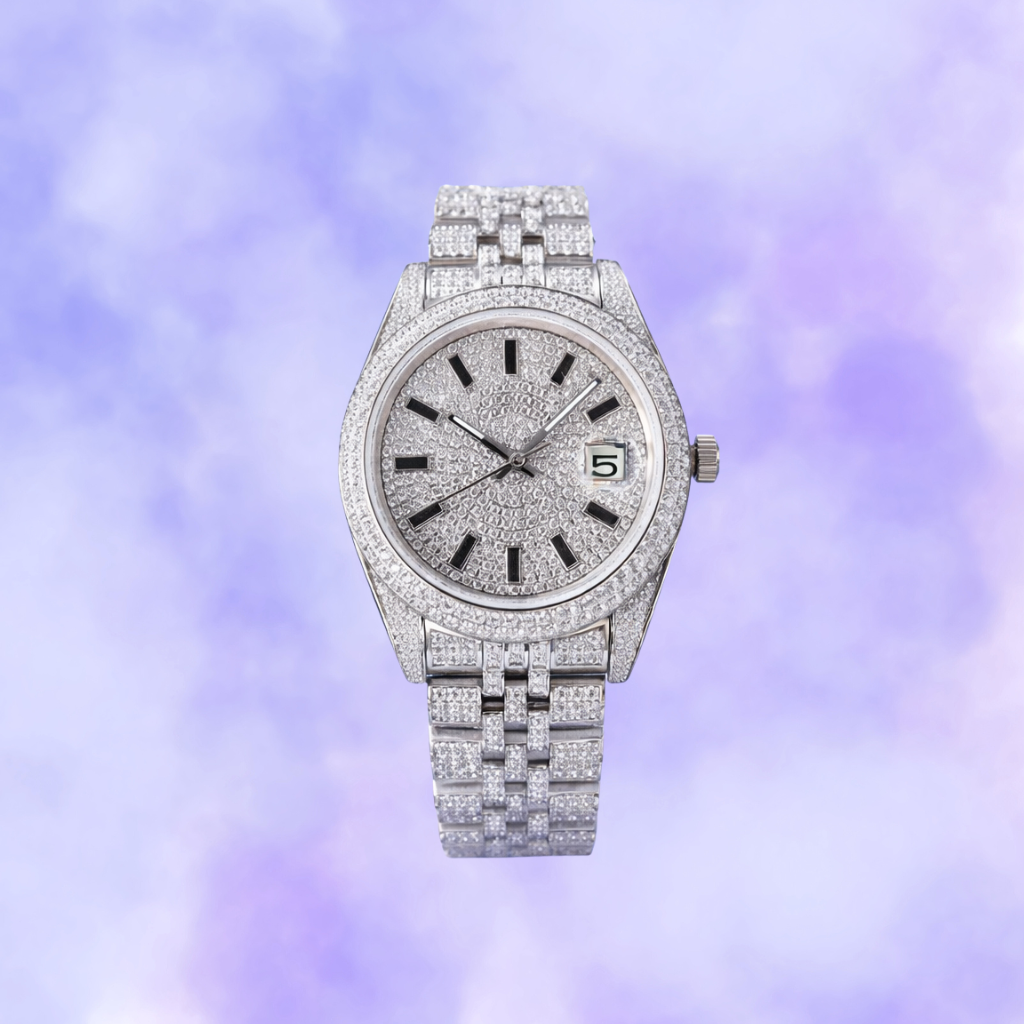 Luxury Iced Date Watch
